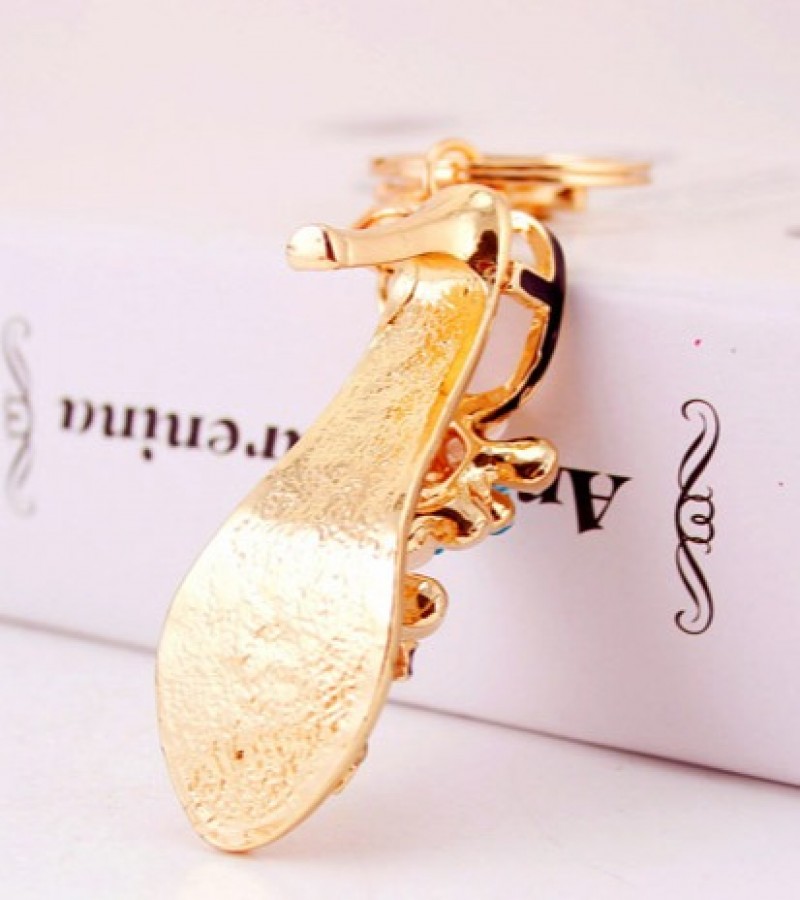 1Pcs Metal Zinc Alloy Keychains High Heel Shoe Sandals For Women Bag Car Key Rings Color Randomly