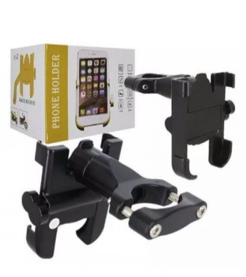 C1 Universal Metal Phone Mobile Holder Motorcycle Bike 360 Degree Rotation