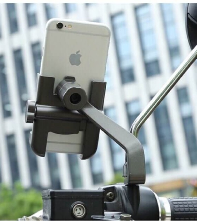 C2 Universal Metal Phone Mobile Holder Motorcycle Bike 360 Degree Rotation