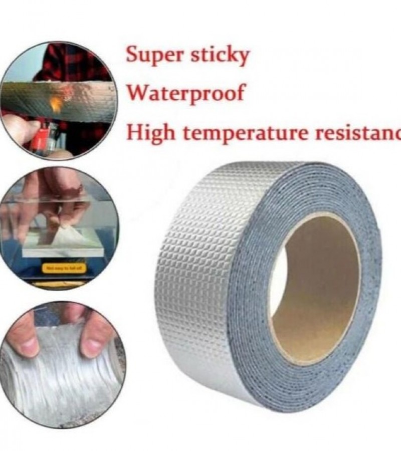 Self Adhesive Super Sticky Aluminum Foil Butyl Rubber Tape Size 50mm x 1.5 Meter