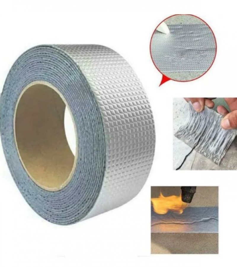 Self Adhesive Super Sticky Aluminum Foil Butyl Rubber Tape Size 50mm x 1.5 Meter