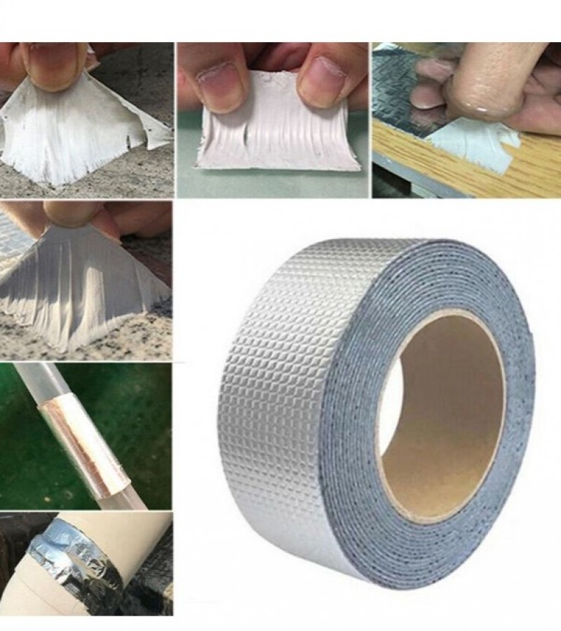 Self Adhesive Super Sticky Aluminum Foil Butyl Rubber Tape Size 50mm x 1.5 Meter