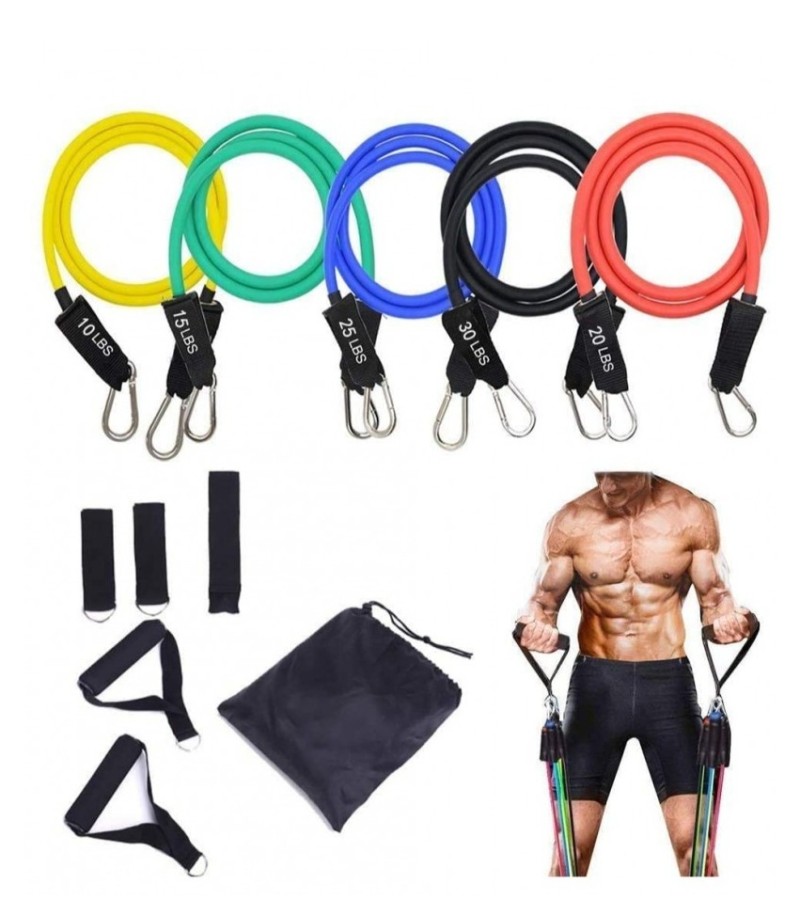 SET OF 5 LOOP EXERCISE BANDS-RACINESS RESISTANCE BANDS
