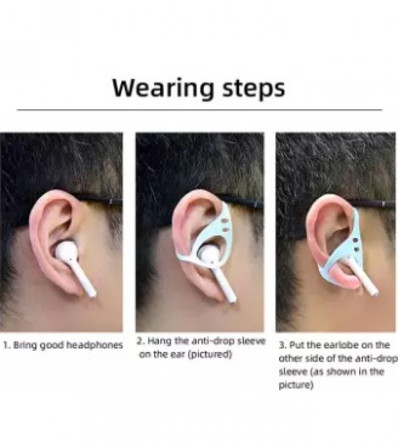 Silicone Anti Fall Ear Protector Anti-Lost Bluetooth Earbuds Earphone Protector - 1Pair
