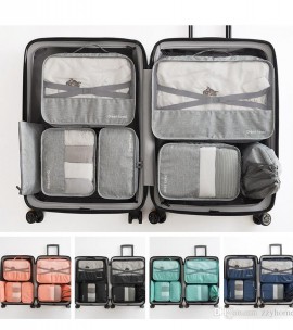 7pcs Set Travel Storage Bag Portable Luggage Clothes Tidy Pouch Zip Toiletry Organizer Sale price Buy online in Pakistan nafeesgadgets.farosh.pk